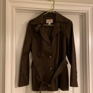 Brown water repellant lined jacket